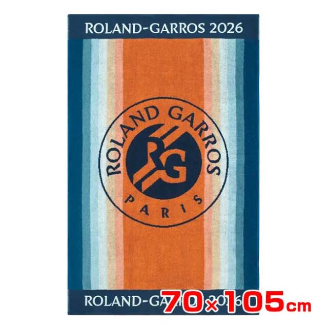 Roland Garros Official(ローランギャロス) 2026 カレ・ブラン 公式 プレイヤータオル 70×105cm 全仏オープン CSVU0126-MLT マルチカラー(26y4m)