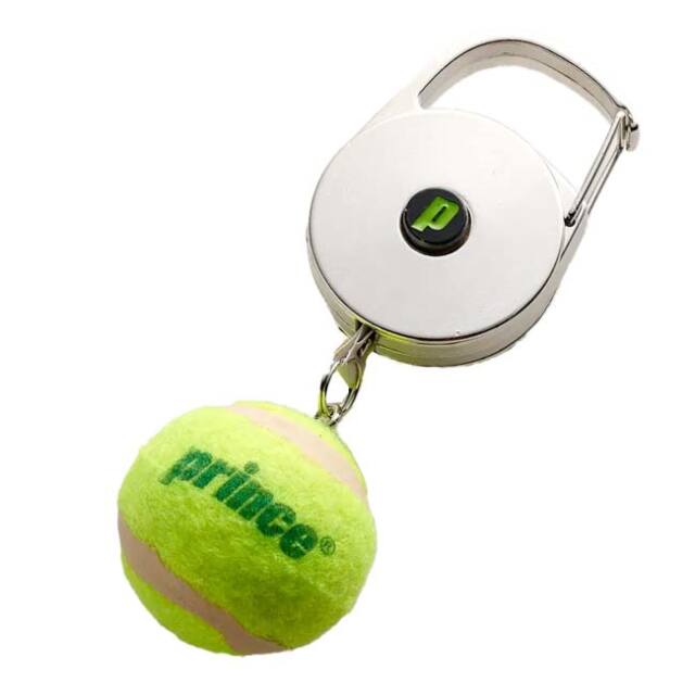 プリンス(Prince) メジャーキーホルダー カラビナスタイル メジャー付キーホルダー テニスボールマスコット付きメジャー PA331-165 ブラック(25y10m)