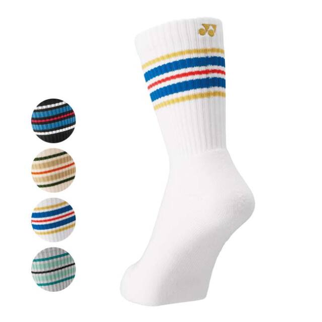 ヨネックス(YONEX) 2025 メンズ ライン入り ハーフソックス 抗菌防臭