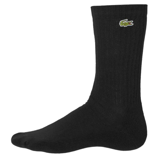 LACOSTE ONE PIECE Logo Socks 靴下 ブラック ① ラコステ(LACOSTE) メンズ靴下 | 通販・人気ランキング - 価格.com