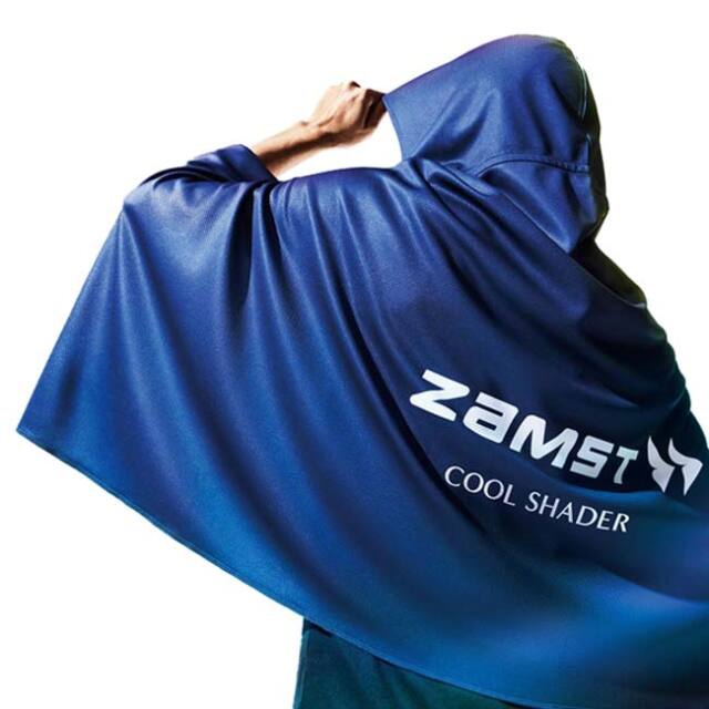 ザムスト(ZAMST) ユニセックス COOL SHADER クールシェイダー フード付き冷感素材ポンチョ 大人：子ども兼用 UVカット 即効冷感 389503-NV1 ネイビー(26y1m)