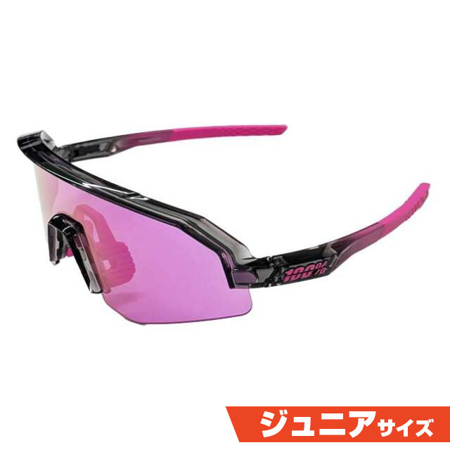 【10％OFFマジッククーポン対象】100%(ワンハンドレッド) ジュニア用スポーツサングラス スレンデール ユース パープルMLミラーレンズ 60066-00005 Pトランスルーセントグレー(25y9m)