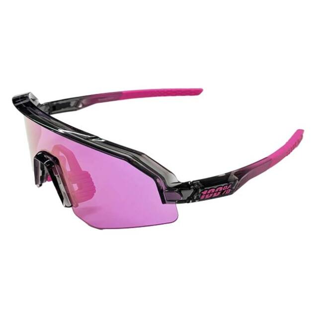 【11％OFFマジッククーポン】100%(ワンハンドレッド) ジュニア用スポーツサングラス スレンデール ユース パープルMLミラーレンズ 60066-00005 Pトランスルーセントグレー(25y9m)