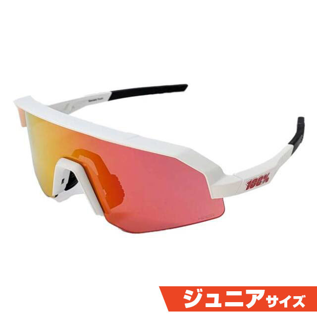 【10％OFFマジッククーポン対象】100%(ワンハンドレッド) ジュニア用スポーツサングラス スレンデール ユース HiPERマルチレイヤーミラー  60066-00004 Mホワイト(25y6m)