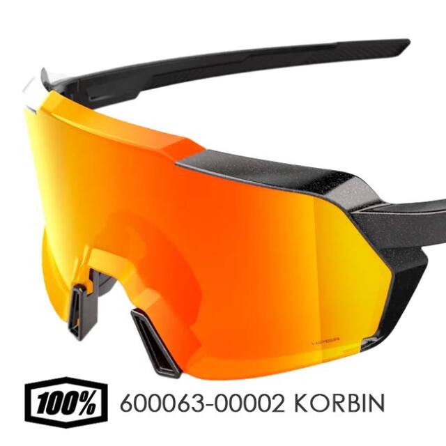 最新作 100% Korbin ワンハンドレッド サングラス コービン レッド系ミラーレンズ サングラス【KORBIN/HiPER