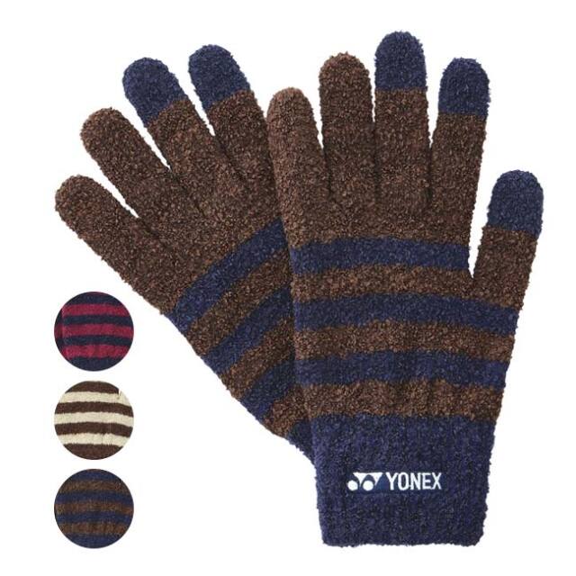 ヨネックス(YONEX) 2025 FW ユニセックス タッチパネルグローブ ボーダー柄 スマホ対応手袋 45049(25y9m)