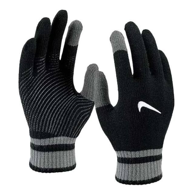 ナイキ(NIKE) ジュニア YOUTH ニットテック グリップ グローブ グラフィック3.0 スマホ対応手袋 CW3031-088 ブラック×スモークグレー(26y1m)