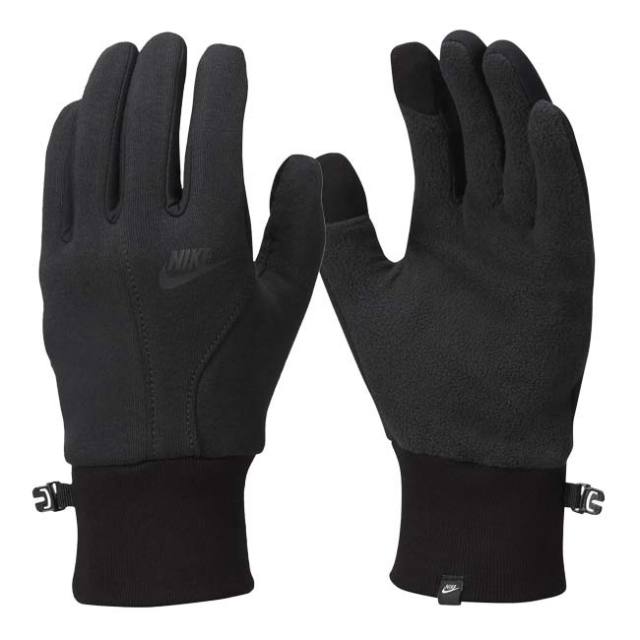 在庫処分特価】ナイキ(NIKE) メンズ Therma-FIT テック フリース グローブ 手袋 タッチスクリーン対応 N1009496／CW1035-013 ブラック×ブラック(23y9m)