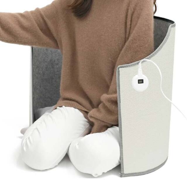 【全方向じんわり均一に温める】ハック(HAC) 360度 遠赤外線 パネルヒーター ぐるっとホット HAC4965A ホワイト(25y12m)
