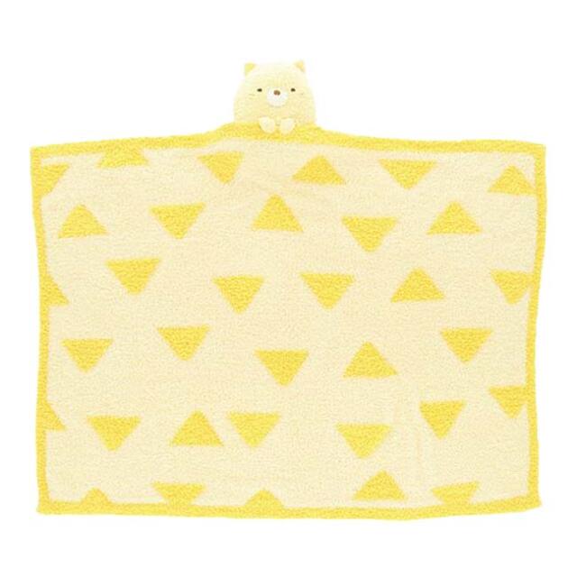 丸眞(マルシン) すみっコぐらし ふわもこねこ マスコット付きブランケット 70×100cm 6575041200 オフホワイト×イエロー(25y11m)