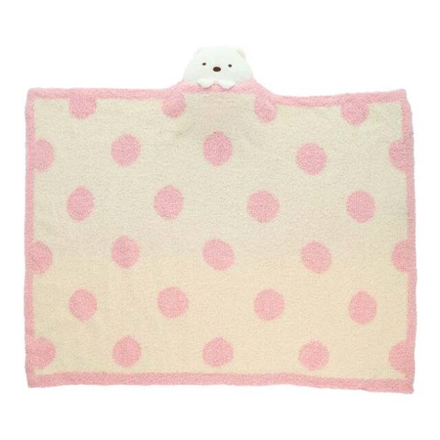 丸眞(マルシン) すみっコぐらし ふわもこしろくま マスコット付きブランケット 70×100cm 6575041000 ホワイト×ピンク(25y11m)