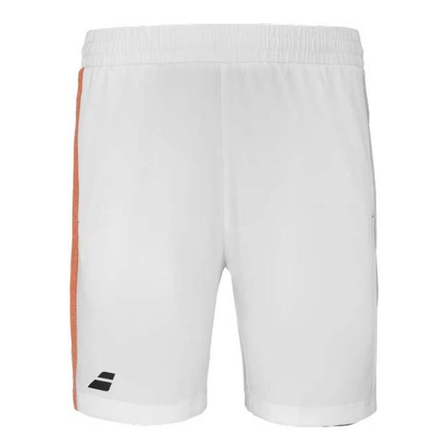 バボラ(Babolat) 2025 ジュニア(ボーイズ) PLAY プレー ゲームショートパンツ 3BTF061-1000 ホワイト×ホワイト(25y9mテニス用ゲームウェア)