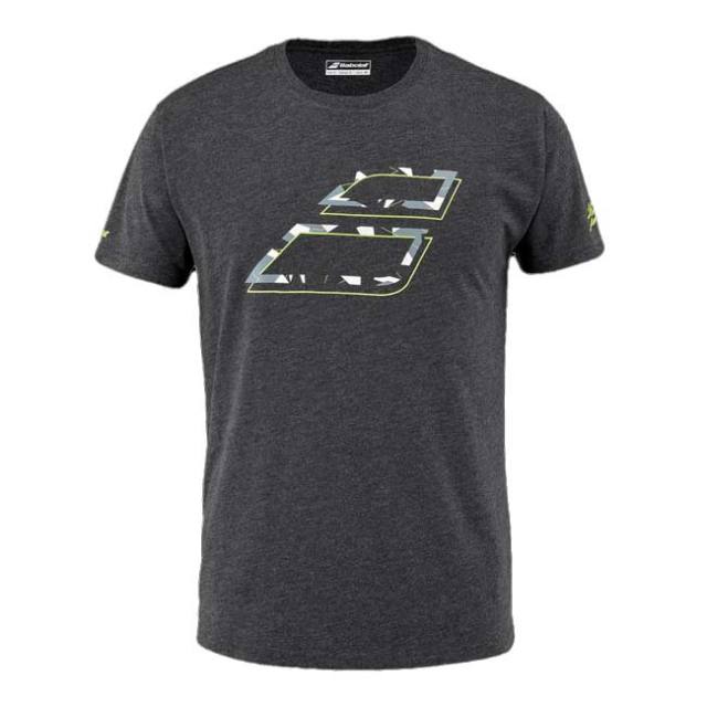 【20%OFFクーポン対象10日まで】バボラ(Babolat) ジュニア AERO アエロ ロゴ入り 半袖Tシャツ 4JS23441Y-2003 ブラックヘザー(23y6mテニス)