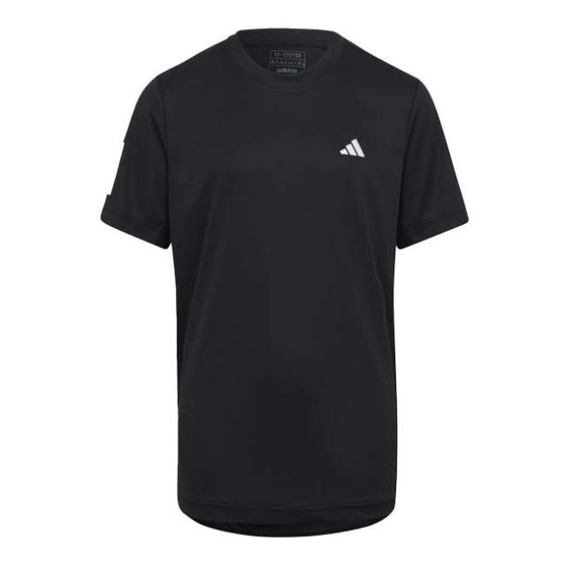 【20%OFFクーポン対象10日まで】アディダス(adidas) ジュニア(ボーイズ) CLUB クラブ スリーストライプス ゲームシャツ EU060-HR4229 ブラック(23y6mテニス)