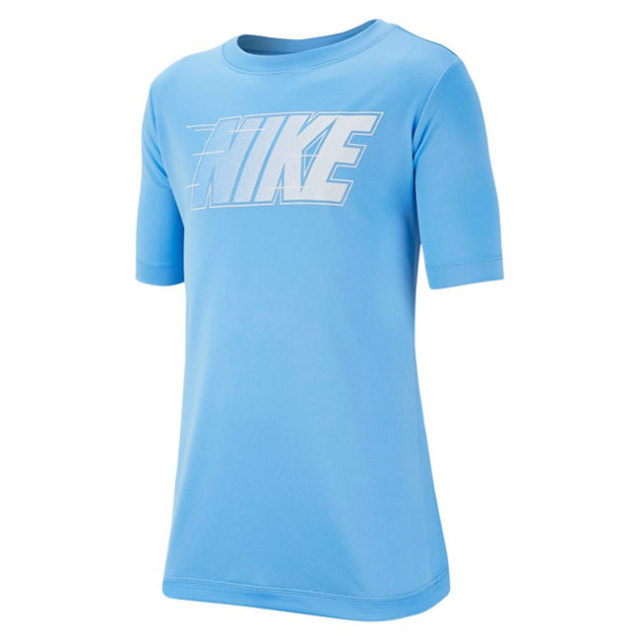 在庫処分特価 ナイキ Nike ジュニア ユニセックス トロフィー グラフィック 半袖tシャツ Bv3817 ユニバーシティブルー ホワイト 412 y1mトレーニング
