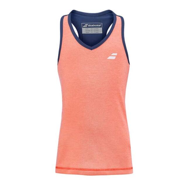 【20%OFFクーポン対象10日まで】バボラ(Babolat) ジュニア(ガールズ) PLAY(プレー) ゲームタンクトップ 3GTD071-5053 Fストライク×Eブルー(23y2mテニス)
