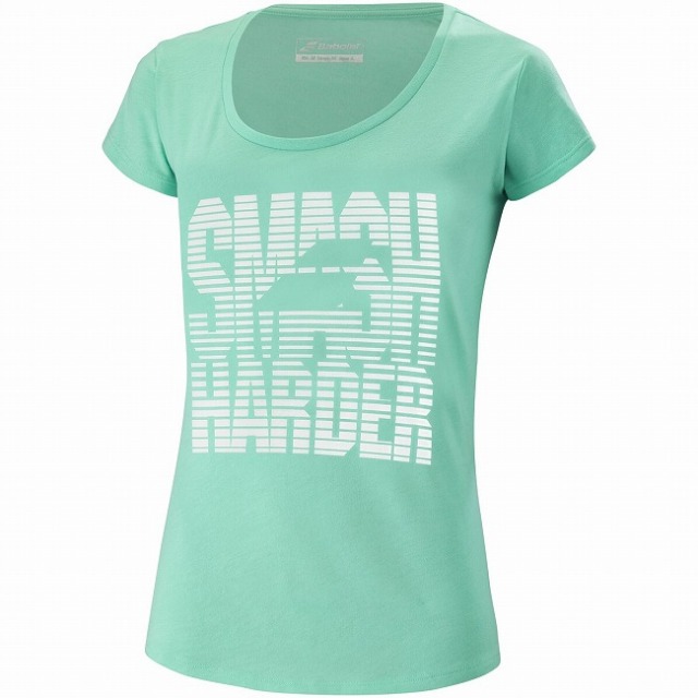 【20%OFFクーポン対象10日まで】バボラ(Babolat) ジュニア(ガールズ) EXERCISE エクササイズ メッセージ 半袖Tシャツ 4GS21445-8003 コッカトゥーヘザー(21y5mテニス)