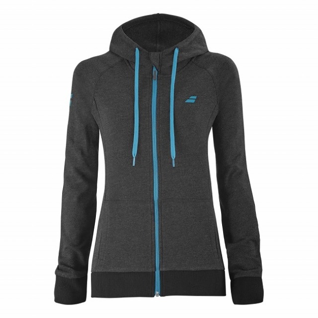 BABOLAT（バボラ）レディース エクササイズ フードパーカー（M）黒