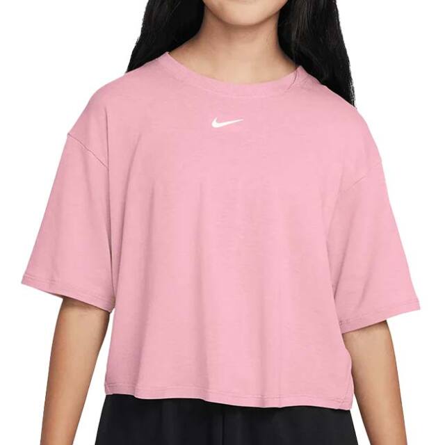 ナイキ(NIKE) 2025 FA ジュニア(ガールズ) YTH ワン リラックスド Dri-FIT 半袖Tシャツ ショートスリーブ FZ5602-690 Mソフトピンク×WH(25y11mトレーニング)