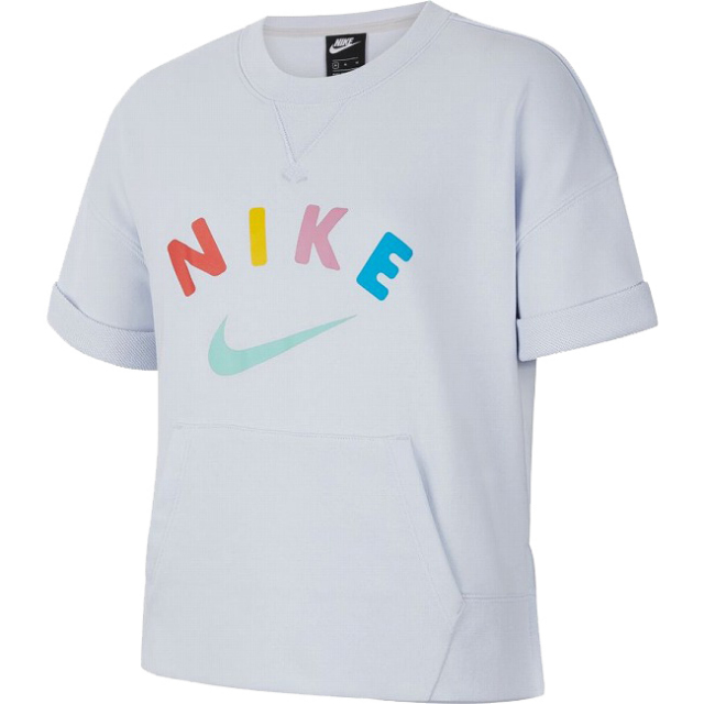在庫処分特価 ナイキ Nike ジュニア ガールズ スポーツウエア Fb クルーネック 半袖スウェットトレーナー Ck2775 085 フットボールグレー 21y3mトレーニング