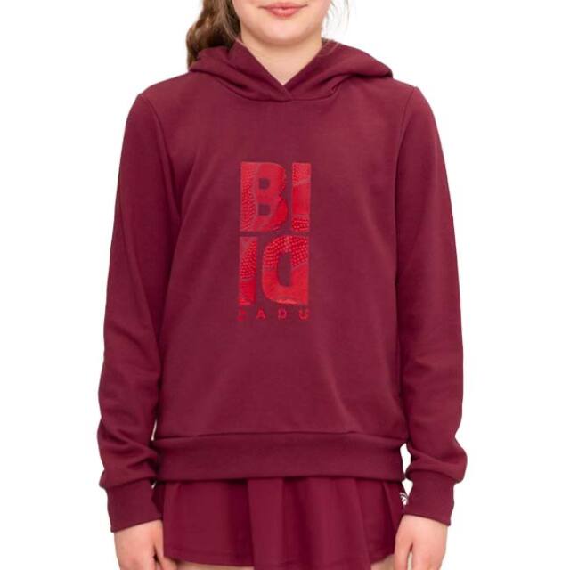 50%OFF在庫処分特価】BIDI BADU(ビディバドゥ) 2023 FA ジュニア(ガールズ) PROTECTED LEAFS チル フーディ フード付きスウェット G1270007-BO ボルドー(23y7mテニス)