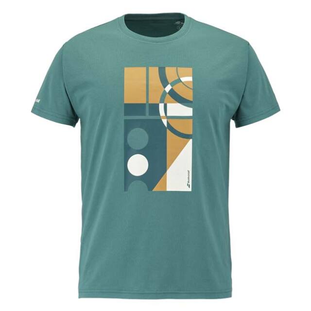 【ＵＳサイズ】バボラ(Babolat) 2026 メンズ EXERCISE エクササイズ メッセージ ロゴ 半袖Tシャツ 4MS26445-8016 ノースシー(26y8mテニス)