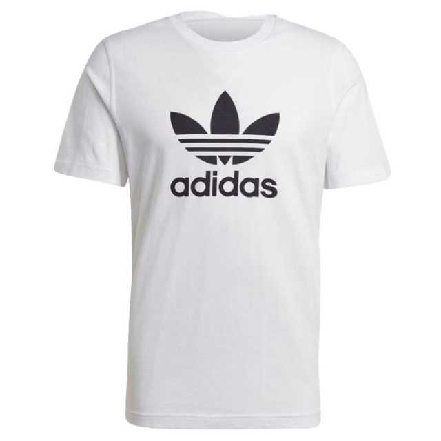 「ＵＳサイズ」アディダス(adidas) メンズ アディカラー クラシックス トレフォイル 半袖Tシャツ 14214-GN3463 ホワイト×ブラック(22y6mトレーニング)