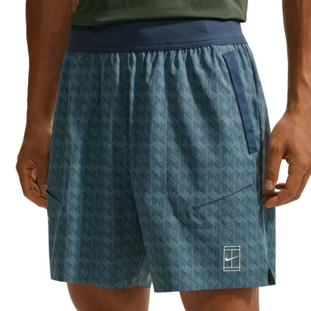 【日本サイズ】ナイキ(NIKE) 2026 HO メンズ コート アドバンテージ Dri-FIT ゲームショーツ IM6083-438 Nスレート×Aネイビー×WH(26y10mテニス用ゲームウェア)