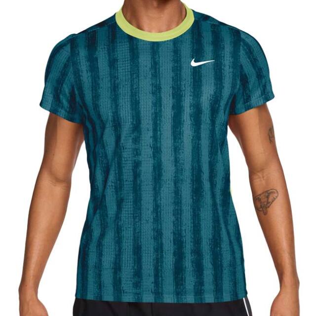 【日本サイズ】ナイキ(NIKE) 2026 HO メンズ コート Dri-FIT ビクトリー ゲームシャツ IM6087-372 Bスプルース×LTレモンT×WH(26y10mテニス用ゲームウェア)