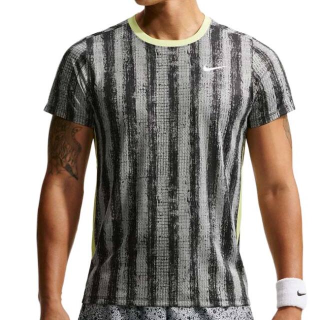 【日本サイズ】ナイキ(NIKE) 2026 HO メンズ コート Dri-FIT ビクトリー ゲームシャツ IM6087-254 Mアッシュ×LTレモンT×WH(26y10mテニス用ゲームウェア)