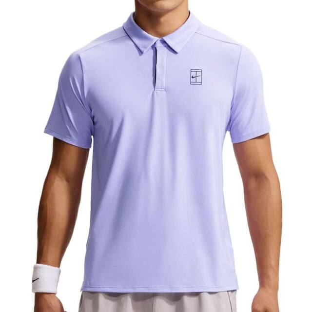 【日本サイズ】ナイキ(NIKE) 2026 HO メンズ コート Dri-FIT ADVTG 半袖 ゲームポロシャツ FZ6908-580 パープルP×Gアイアン(26y10mテニス用ゲームウェア)