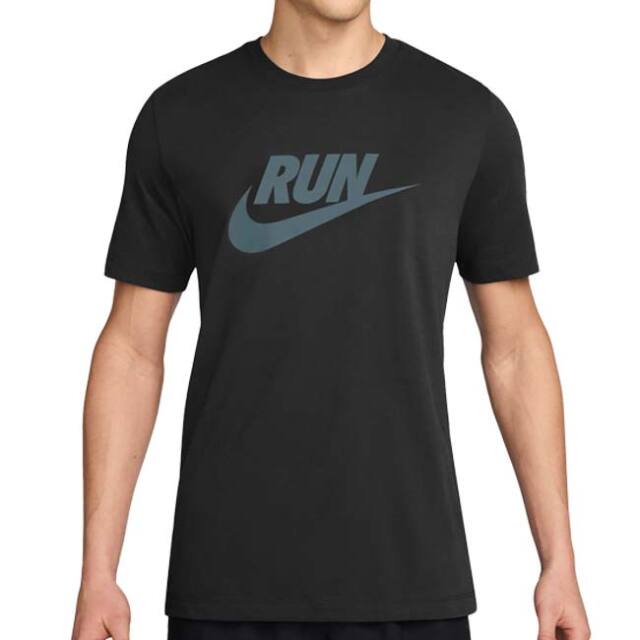 【日本サイズ】ナイキ(NIKE) 2026 SU メンズ Dri-FIT ランニング ロゴ入り 半袖Tシャツ IH4239-014 BK×ミネラルスレート(26y5mトレーニング)