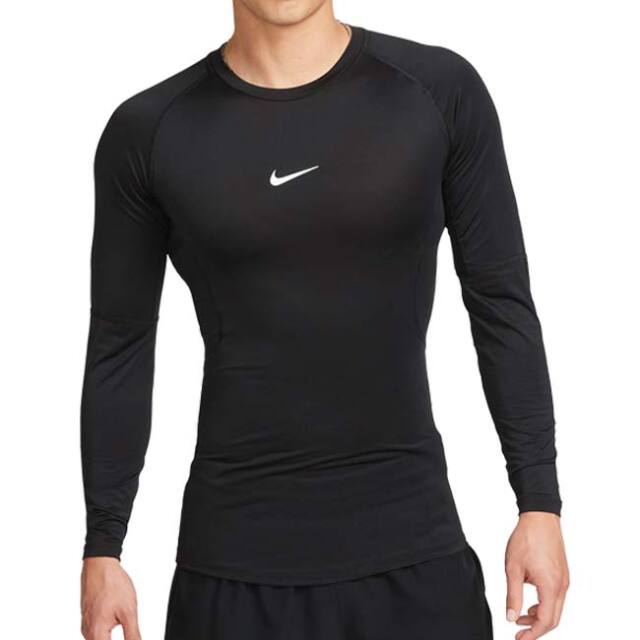 【日本サイズ】ナイキ(NIKE) 2026 SP メンズ PRO Dri-FIT タイト ロングスリーブトップス 長袖Tシャツ FB7920-010 ブラック×ホワイト(26y3mトレーニング)