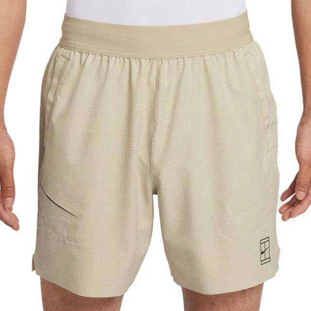 【日本サイズ】ナイキ(NIKE) 2026 SP メンズ コート Dri-FIT ADVTG 6インチ プリント ゲームショートパンツ IB1072-253Dカーキ×BK(26y2mテニス用ゲームウェア)