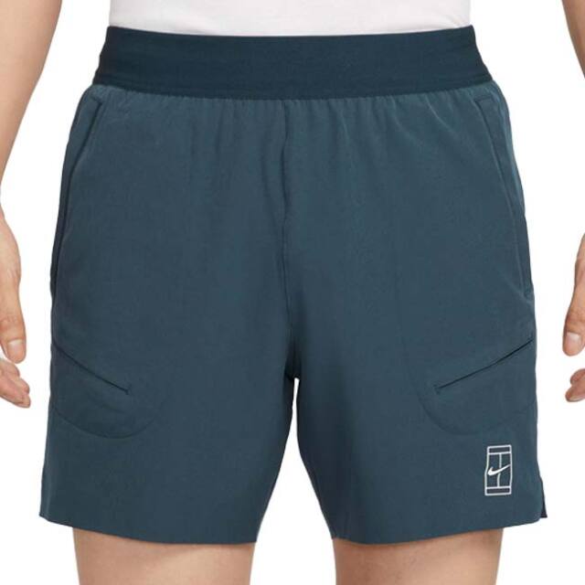 【日本サイズ】ナイキ(NIKE) 2026 SP メンズ コート Dri-FIT ADVTG 6インチ ゲームショートパンツ FZ6914-478 Aネイビー×WH(26y2mテニス用ゲームウェア)