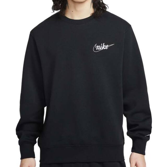 売切り終了！在庫処分特価】【日本サイズ】ナイキ(NIKE) 2026 SP メンズ スポーツウエアクラブ BB クルー CTB 長袖スウェット トレーナー IF0680-010 ブラック×WH(26y1mトレーニング)