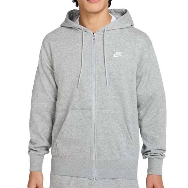 売切り終了！在庫処分特価】【日本サイズ】ナイキ(NIKE) 2025 HO メンズ CLUB クラブ フルジップ フレンチテリー 長袖フーディ FN3885-063 ダークグレーヘザー×WH(25y12mトレーニング)