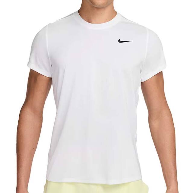 【日本サイズ】ナイキ(NIKE) 2025 FA メンズ コート ビクトリー Dri-FIT ゲームシャツ FZ6922-100 ホワイト×ブラック(25y8mテニス用ゲームウェア)