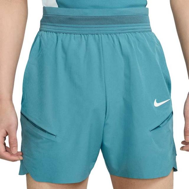 在庫処分特価】【日本サイズ】ナイキ(NIKE) 2025 SP メンズ コート スラム Dri-FIT ゲームショートパンツ FZ6900-379ミネラルティール×HV(25y1mテニス用ゲームウェア)