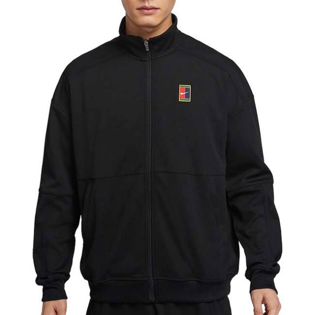 【日本サイズ】ナイキ(NIKE) 2025 SP メンズ コート ヘリテージ 長袖ジャケット FZ6926-010ブラック×ブラック(25y1mテニス)