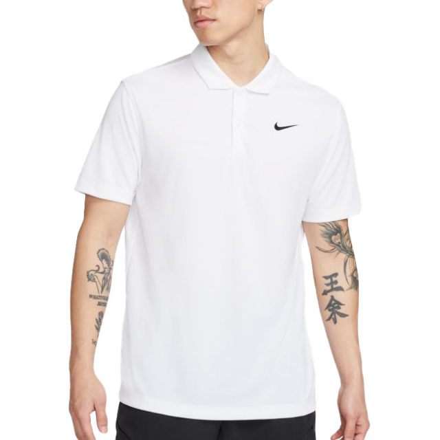 在庫処分特価】「日本サイズ」ナイキ(NIKE) メンズ コート DRI-FIT ソリッド 半袖ポロシャツ DH0858-100 ホワイト×ブラック(22y2mテニス)