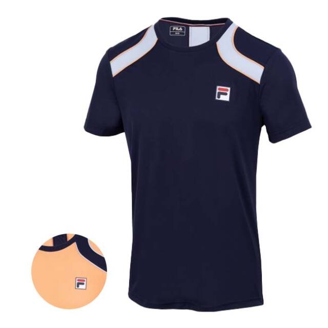 【ＵＳサイズ】FILA(フィラ) 2023 SS メンズ FILOU(フィロウ) AO クルーネック半袖Tシャツ 全豪オープン AOM239102E(23y2mテニス)