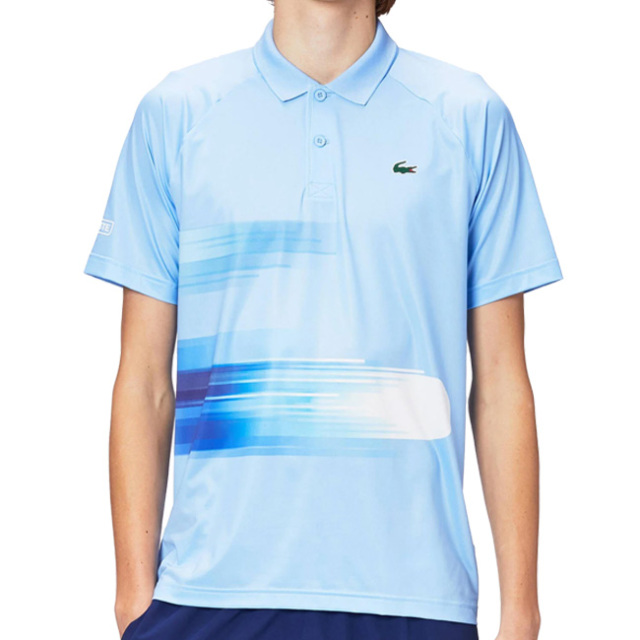 ノバク ジョコビッチ 海外サイズ ラコステ Lacoste 22 Sp メンズ Sport Novak Djokovic プリント 半袖 ポロシャツ Dh0853 22y3mテニス