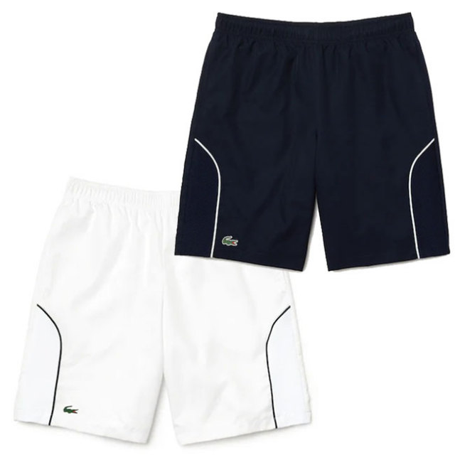 海外サイズ ラコステ Lacoste 21 Ss メンズ スポーツ メッシュパネル ライトウエイト ショートパンツ Gh9649 21y4mテニス