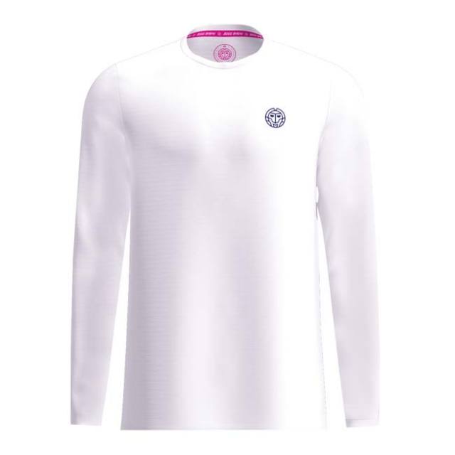 【9,000円以上で8％OFFクーポン】「海外サイズ」BIDI BADU(ビディバドゥ) メンズ CREW 長袖Tシャツ 「定番」 M1330002-WH ホワイト(24y3mテニス)