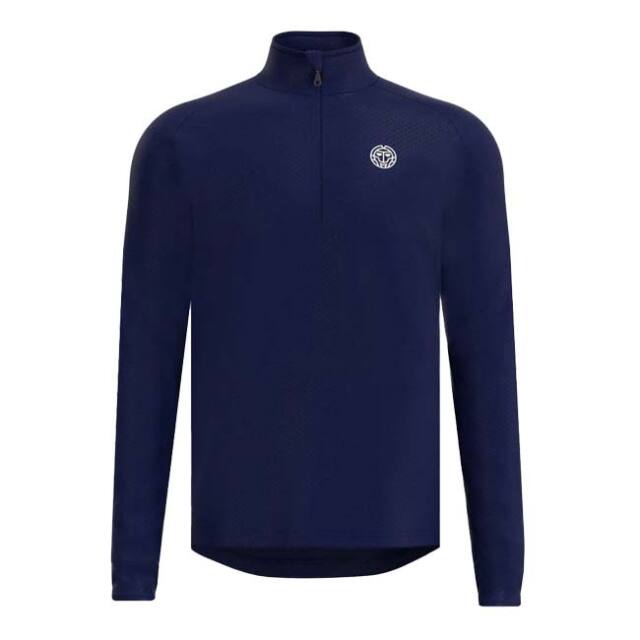 50%OFF在庫処分特価】「海外サイズ」BIDI BADU(ビディバドゥ) メンズ CREW ハーフジップ 長袖シャツ 「定番」 M1330001-DBL ダークブルー(23y1mテニス)