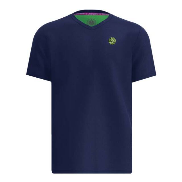 40%OFF在庫処分特価】「海外サイズ」BIDI BADU(ビディバドゥ) メンズ CREW インサイドアウト Vネック 半袖Tシャツ 「定番」 M1620004-DBLLM ダークブルー×LM(23y1mテニス)