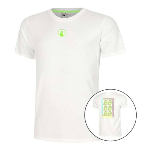 【海外サイズ】QUIET PLEASE(クワイエットプリーズ) 2025 FS メンズ ワイルドコラージュ バックプリント 半袖Tシャツ QP110185-300 Bホワイト(25y6mテニス)