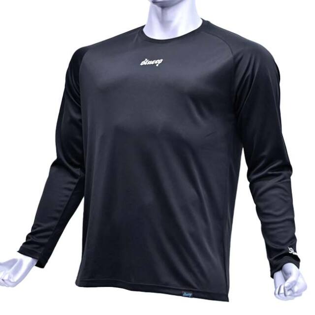 【10％OFFマジッククーポン対象】【日本サイズ】blueeq(ブルイク) ユニセックス 3R GAME TEE 長袖 ゲームシャツ 吸汗速乾 UVカット BQAS-00080-010 ブラック(25y11mテニス用ゲームウェア)