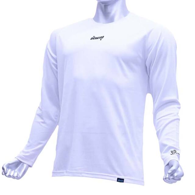 【10％OFFマジッククーポン対象】【日本サイズ】blueeq(ブルイク) ユニセックス 3R GAME TEE 長袖 ゲームシャツ 吸汗速乾 UVカット BQAS-00079-020 ホワイト(25y11mテニス用ゲームウェア)